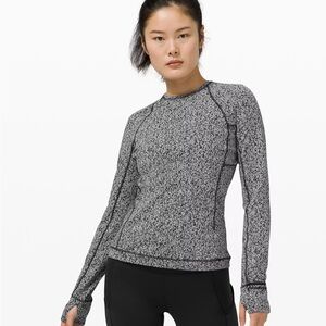 Lululemon Black and White Long Sleeve Top